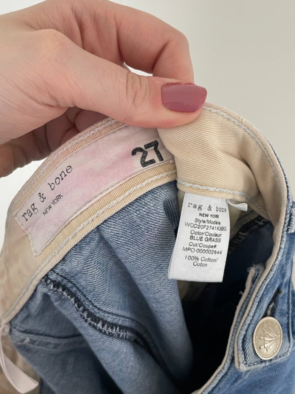 Rag & Bone Maya High Rise Ankle Wide-Leg Jeans in Blue Grass Size 27 - Picture 3 of 8